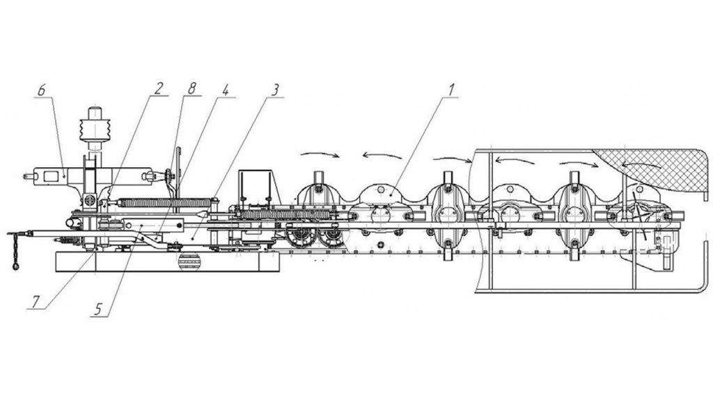 Конструктивная схема косилки ротационной навесной АС-1-02